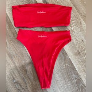 437 Swimwear red top & bottom (no longer producing this color!)